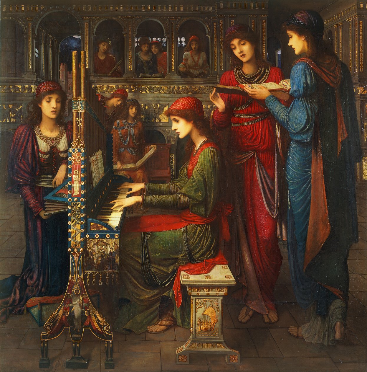 Pieśń wieczorna, św. Cecylii autorstwa John Melhuish Strudwick