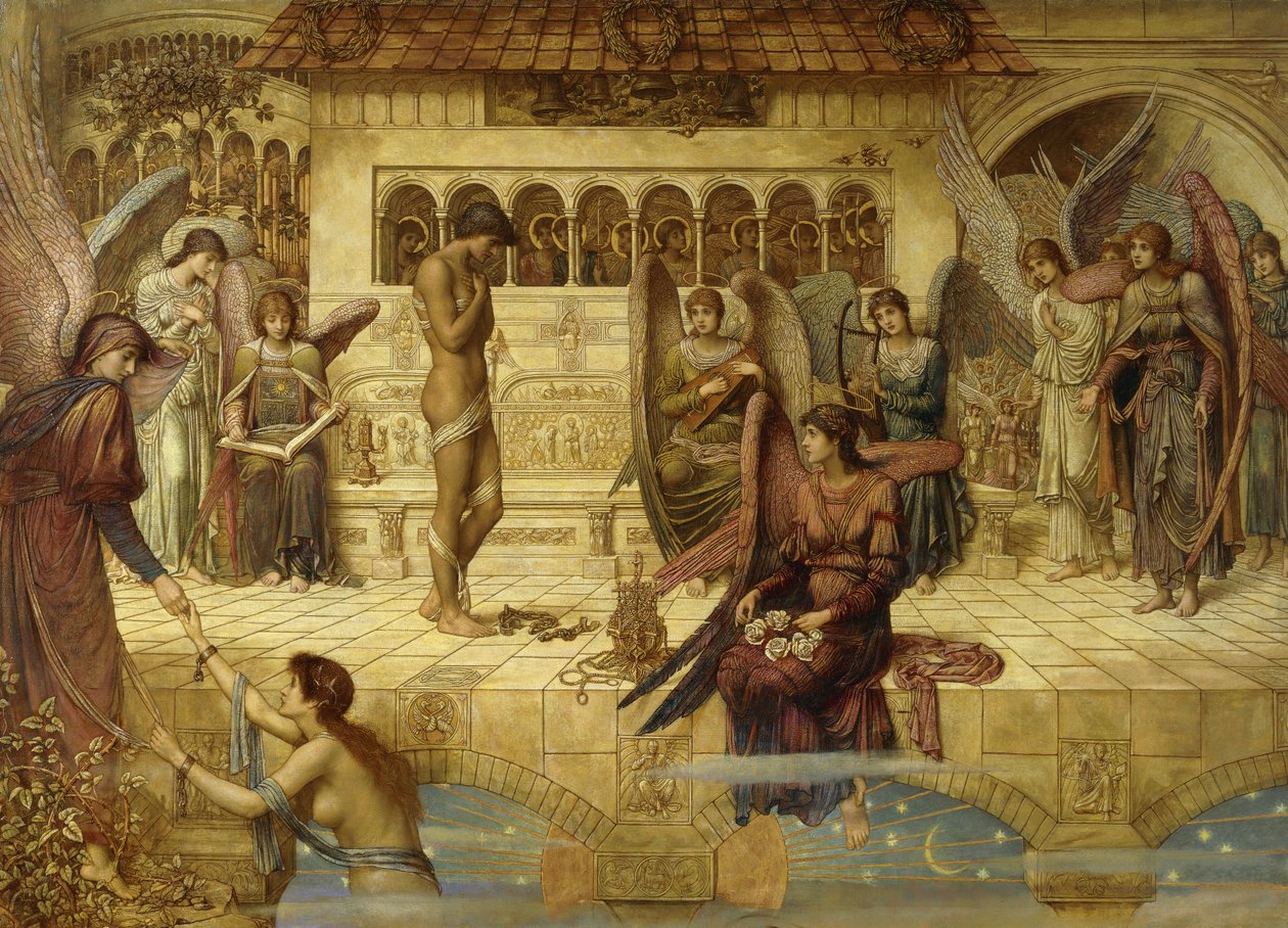 Mury obronne Domu Bożego autorstwa John Melhuish Strudwick