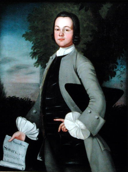 Autoportret, ok.1753-54 (olej na płótnie) autorstwa John Meng