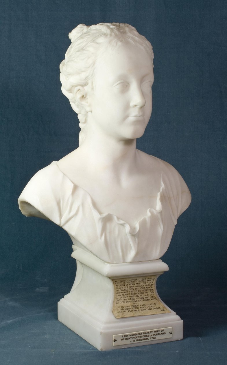 Popiersie Margaret Cavendish, późniejszej księżnej Portland, c.1723 (marmur) autorstwa John Michael Rysbrack