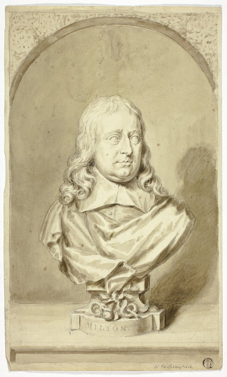 Popiersie Miltona autorstwa John Michael Rysbrack