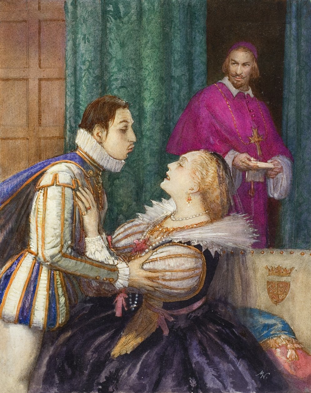 Richelieu, Wielki Kardynał (gwasz na papierze) autorstwa John Millar Watt
