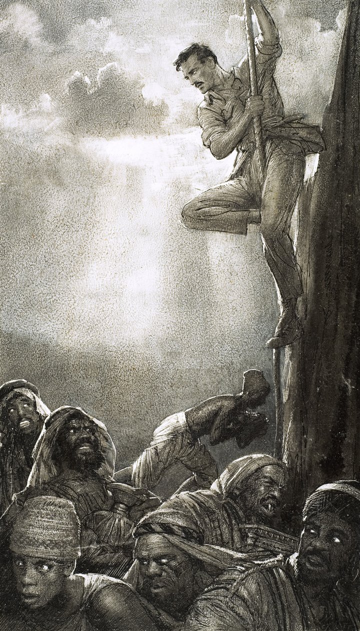 Rabusie grobowców, ilustracja z książki "Przygody z archeologią autorstwa John Millar Watt