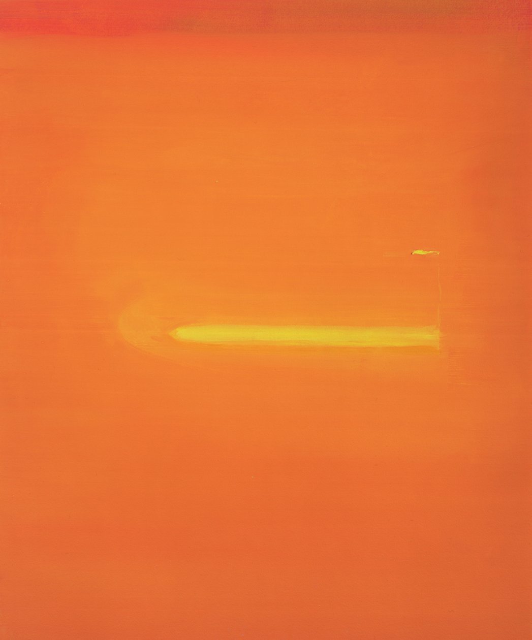 Pomarańczowe wnętrze z figurą, 2000 autorstwa John Miller