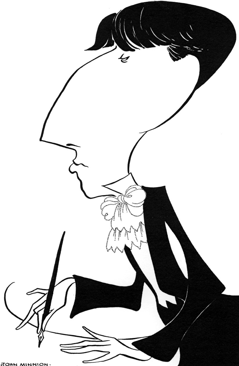 Aubrey Beardsley, karykatura, XX wiek (rysunek) autorstwa John Minnion