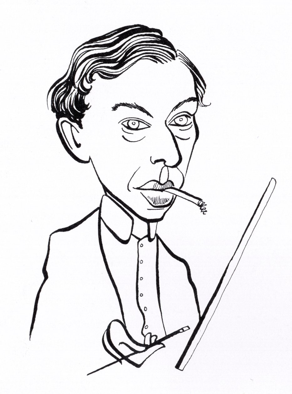 Ernst Ludwig Kirchner, karykatura autorstwa John Minnion