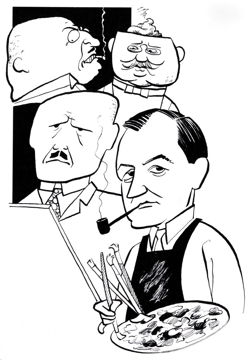 George Grosz, karykatura autorstwa John Minnion