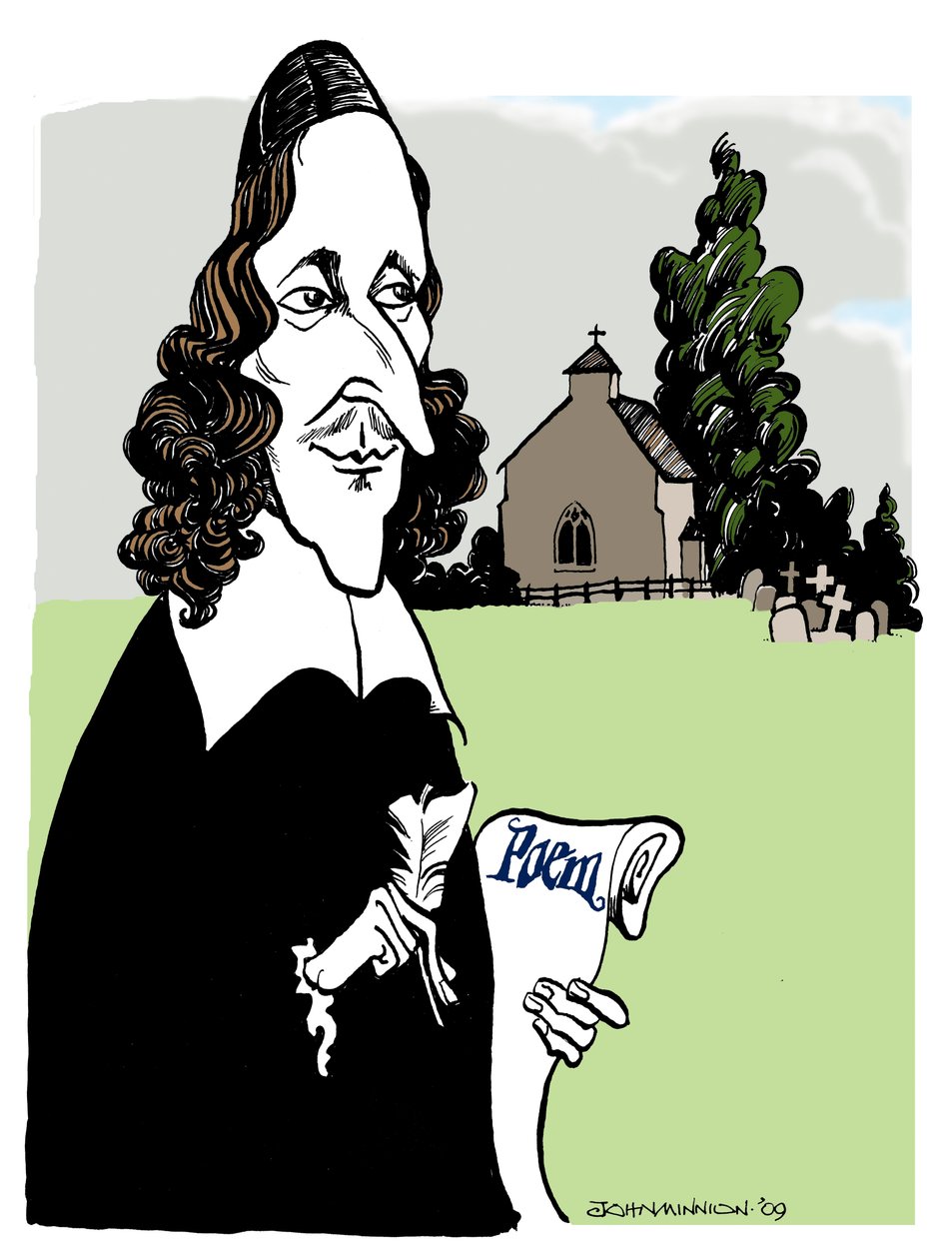 George Herbert - walijski poeta, orator, duchowny anglikański autorstwa John Minnion