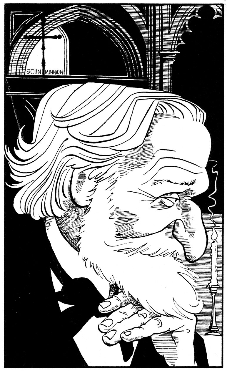 Giuseppe Verdi - portret profilowy włoskiego kompozytora, 9 lub 10 października 1813 - 27 stycznia 1901 autorstwa John Minnion