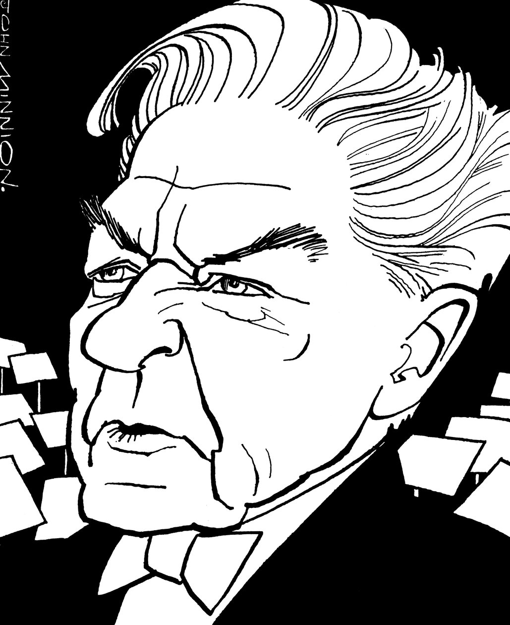 Herbert von Karajan - portret autorstwa John Minnion