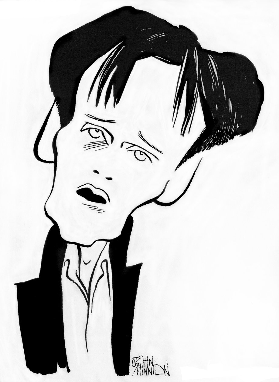 Ian Bostridge - karykatura angielskiego śpiewaka operowego, b autorstwa John Minnion