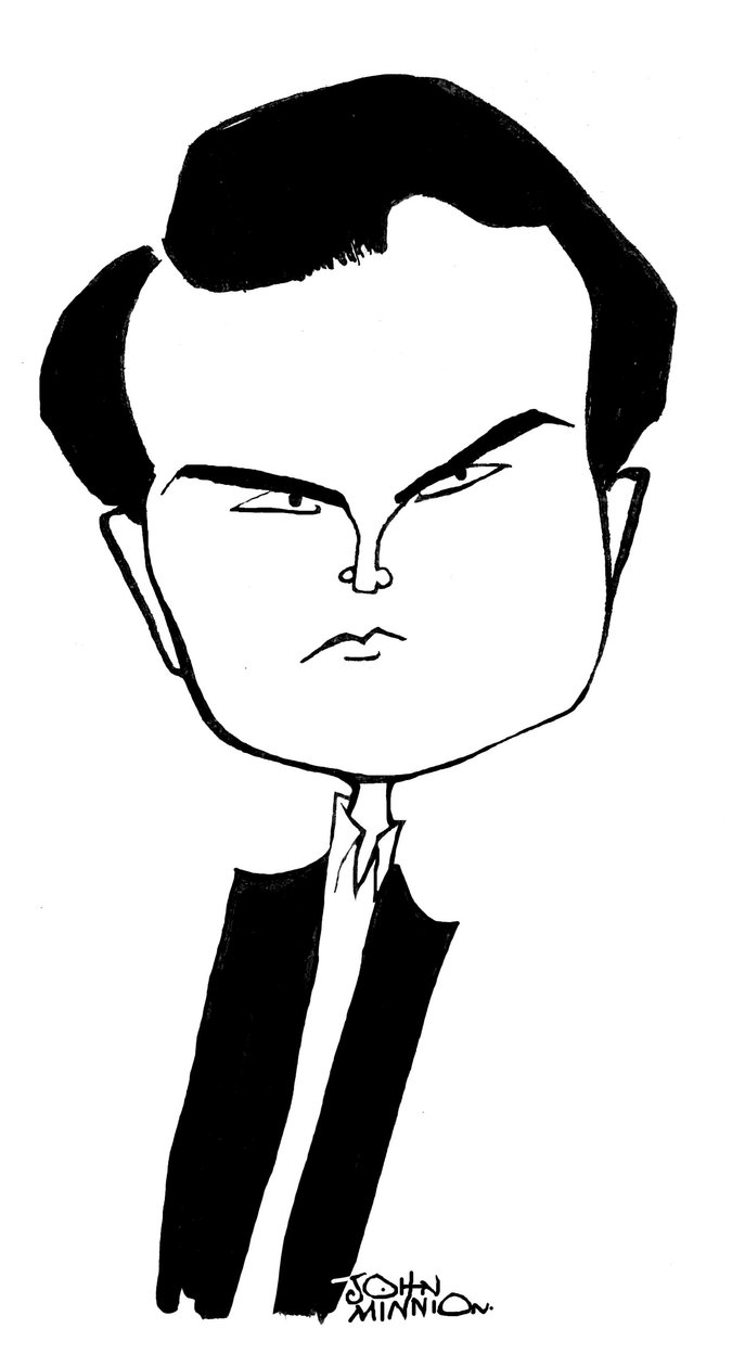 Jimmy Carr - karykatura autorstwa Johna Minniona autorstwa John Minnion