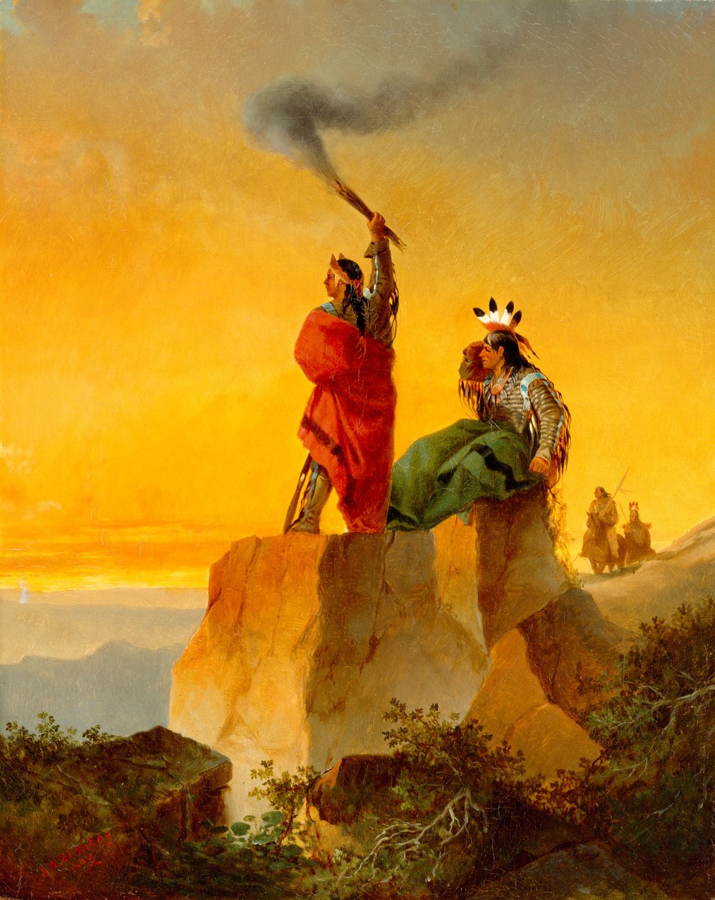 Telegraf indyjski, 1860 autorstwa John Mix Stanley