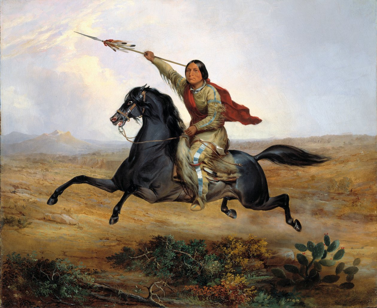 Ko-rak-koo-kiss, Wojownik Towoccono, 1844. autorstwa John Mix Stanley