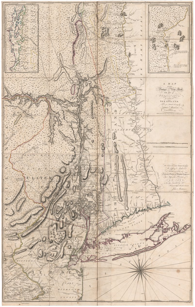 Mapa prowincji Nowy Jork… autorstwa kapitana Montresora autorstwa John Montresor
