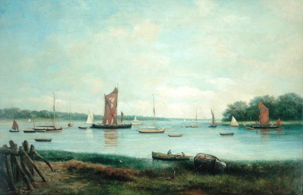 Poranek nad rzeką wschodniego wybrzeża (olej na płótnie) autorstwa John Moore