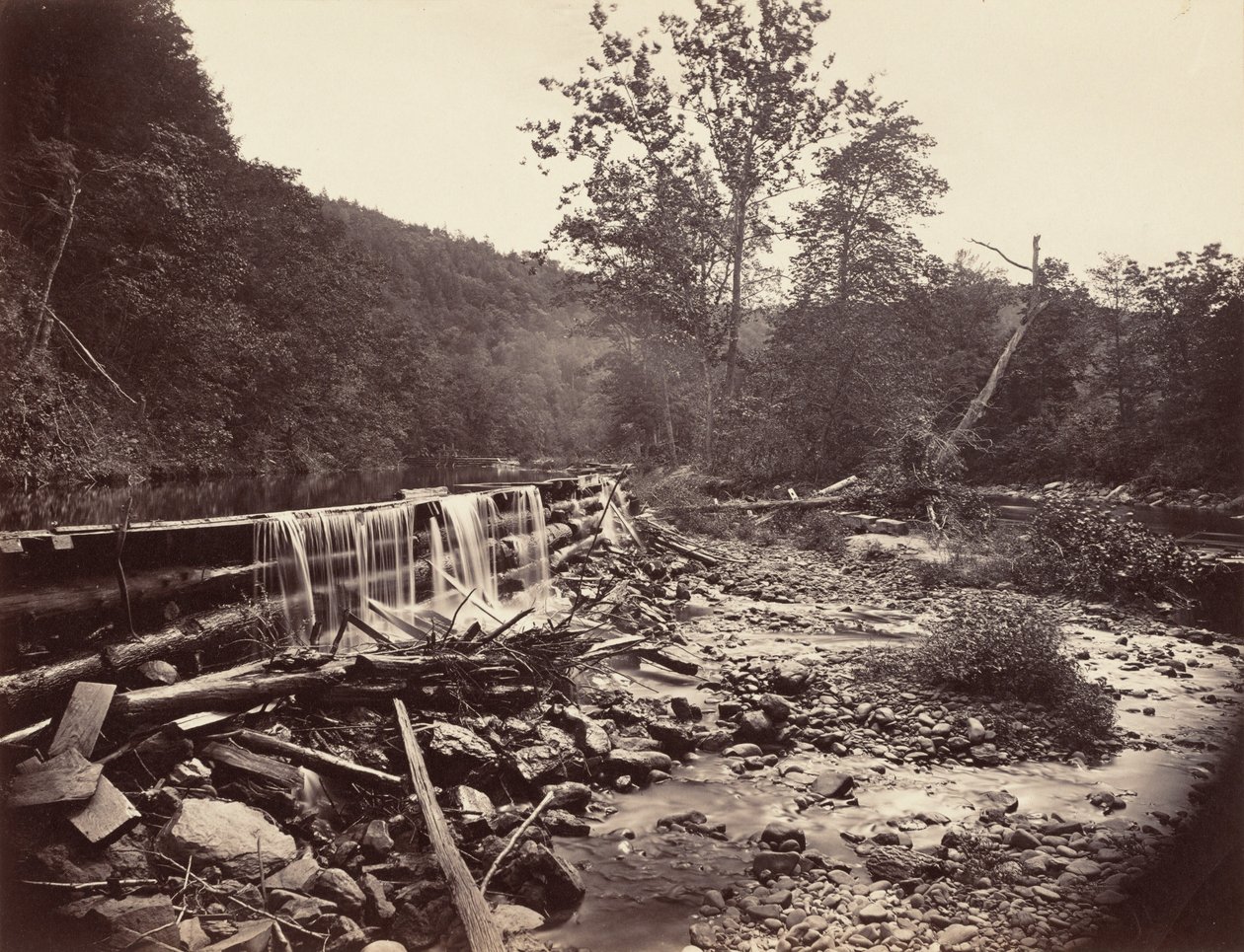 Broadheads Creek, Delaware Water Gap, 1863. autorstwa John Moran