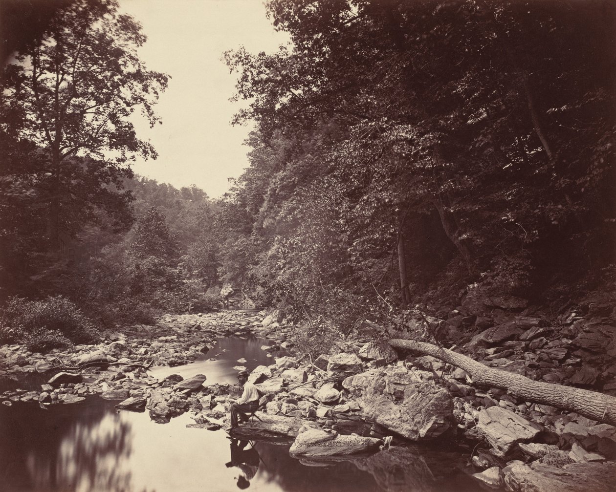 Zatoczka Wissahickon niedaleko Filadelfii, ok. 1930 r. 1863. autorstwa John Moran