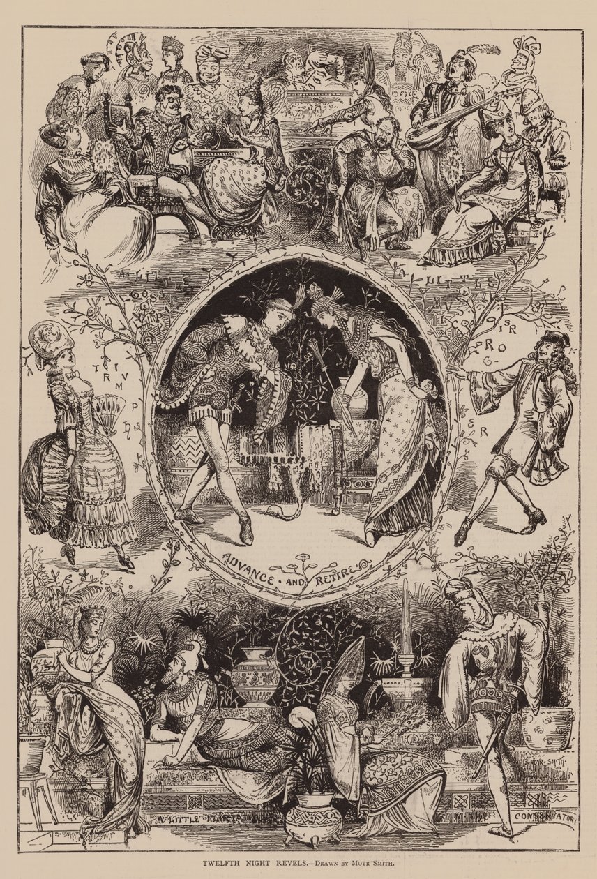 Obchody dwunastej nocy (rycina) autorstwa John Moyr Smith