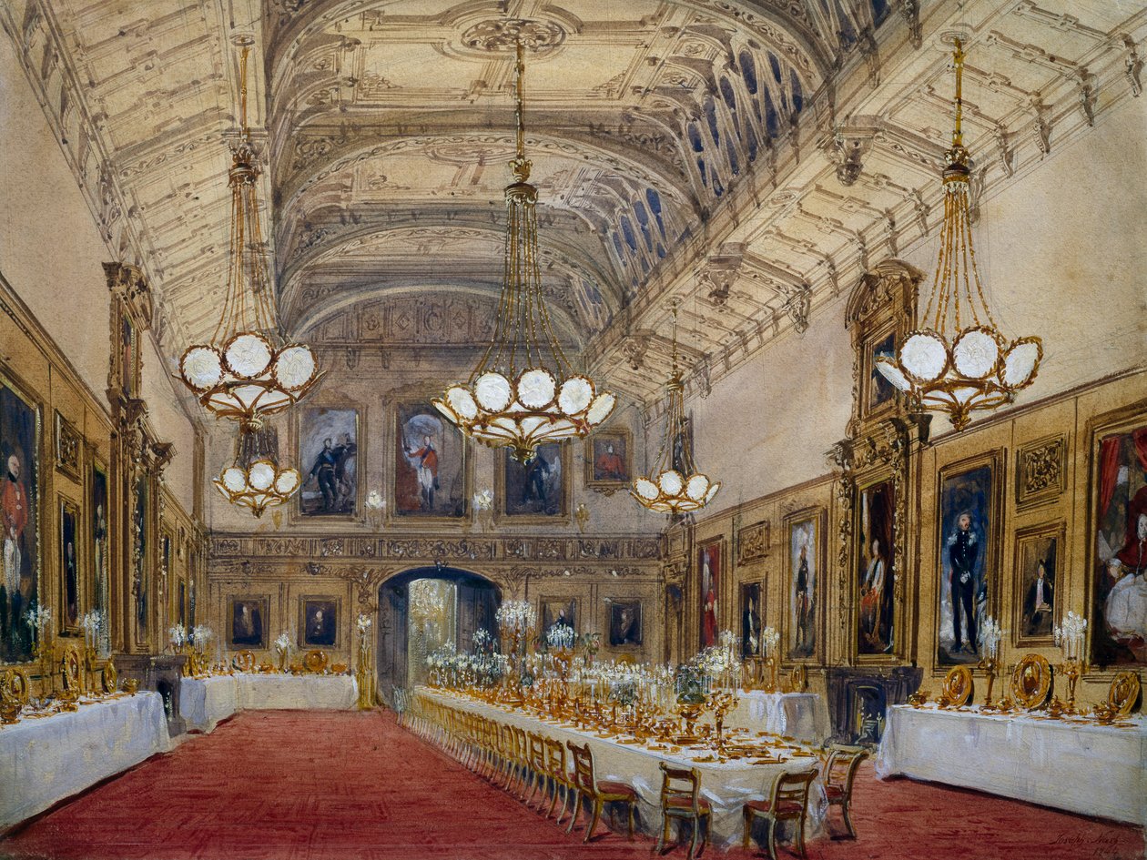 Sala św. Jerzego w zamku Windsor autorstwa John Nash