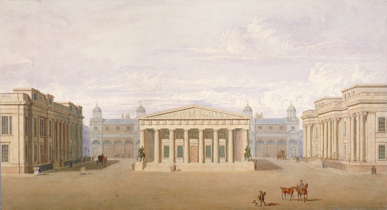 Trafalgar Square, Westminster, Londyn, 1828 autorstwa John Nash