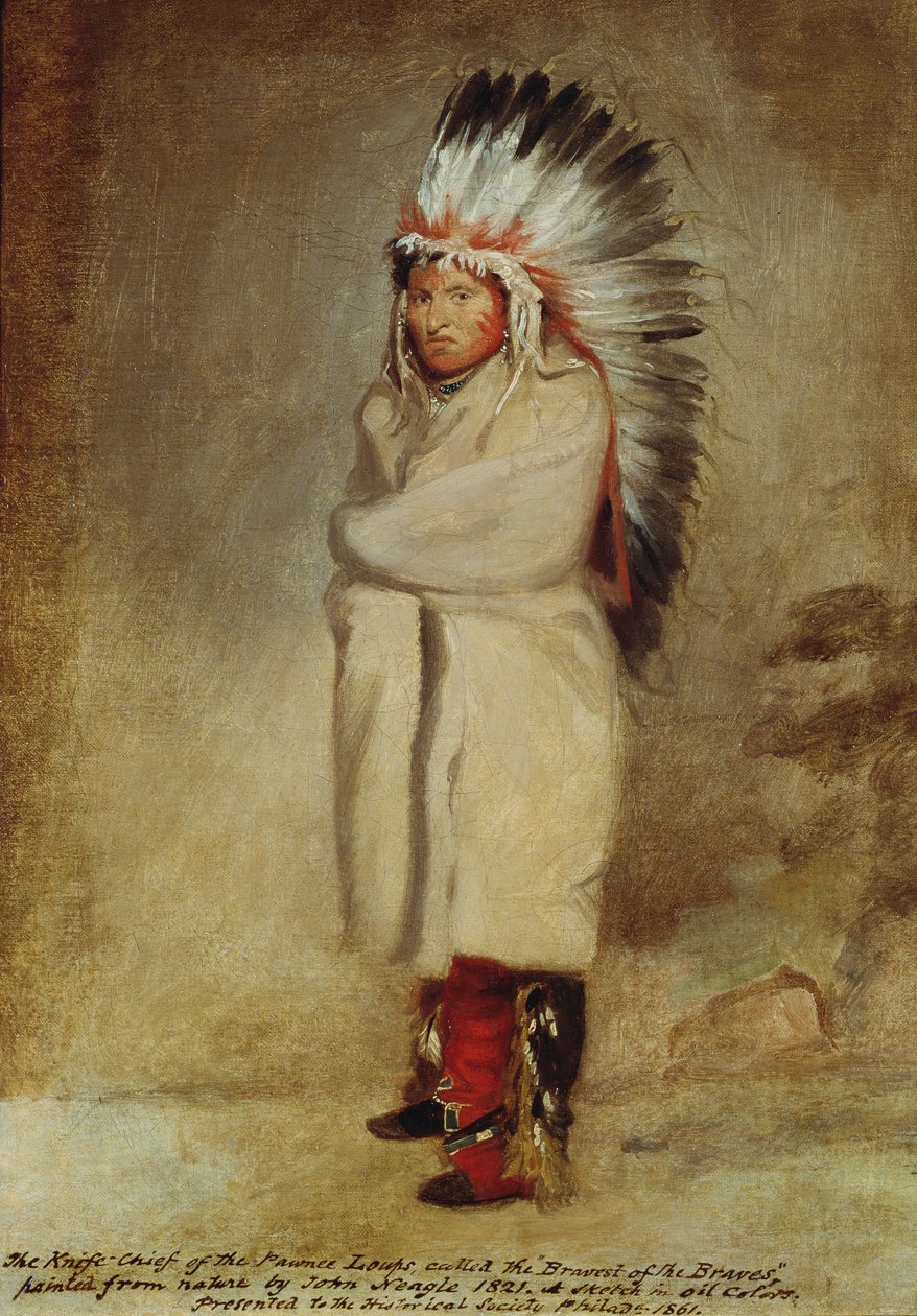 Szef noża Pawnee Loups, 1821 autorstwa John Neagle