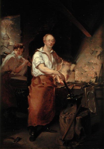 Patrick Lyon w kuźni, ok. 1826 (olej na płótnie) autorstwa John Neagle