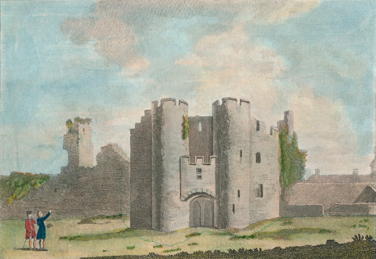 Brama zamku Pembroke, Pembrokeshire, 1785 autorstwa John Newton