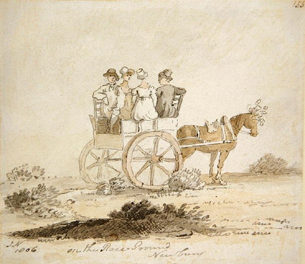 Na torze wyścigowym, Newbury autorstwa John Nixon