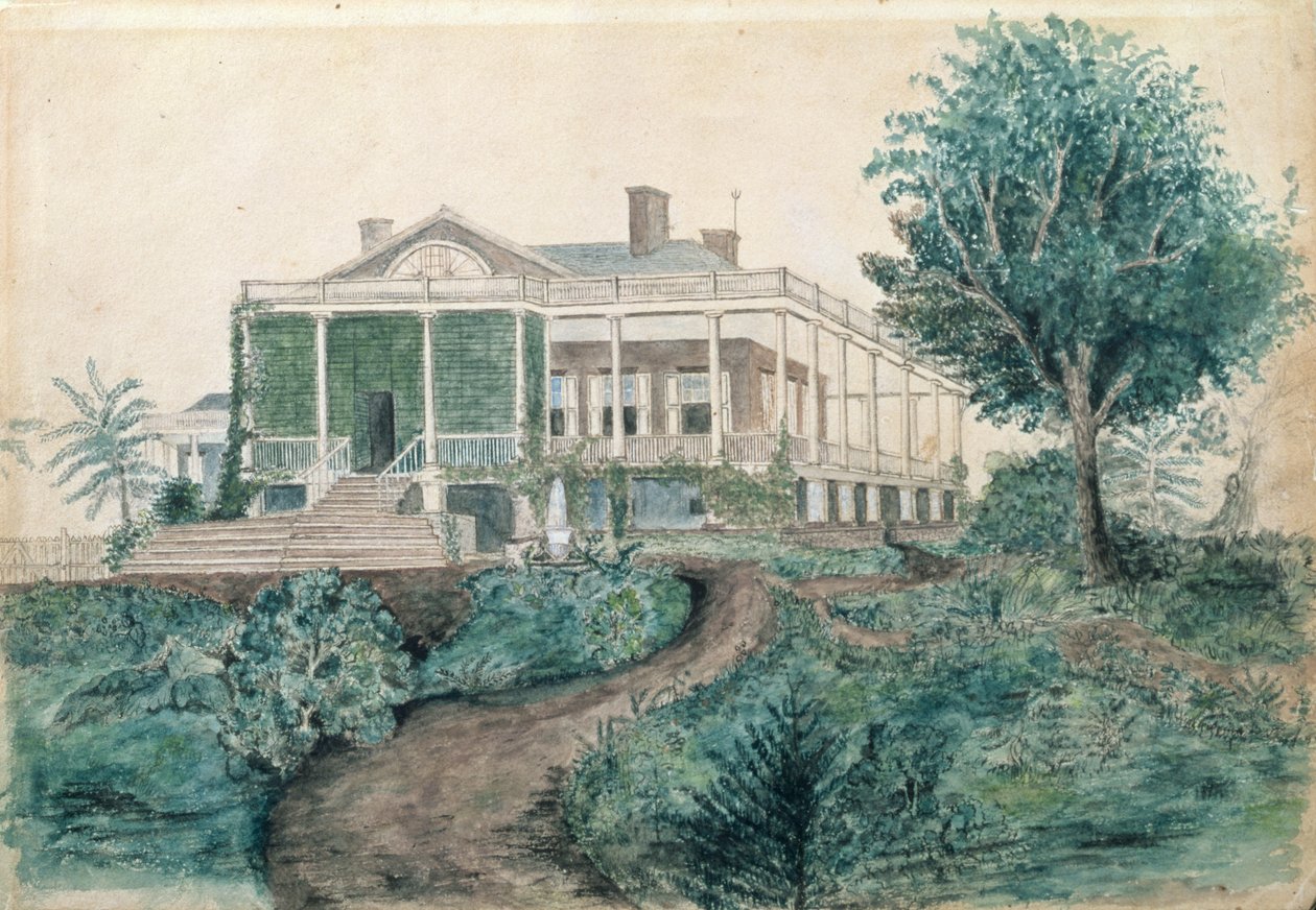 The Inman Homestead (wc na papierze) autorstwa John OBrian Inman