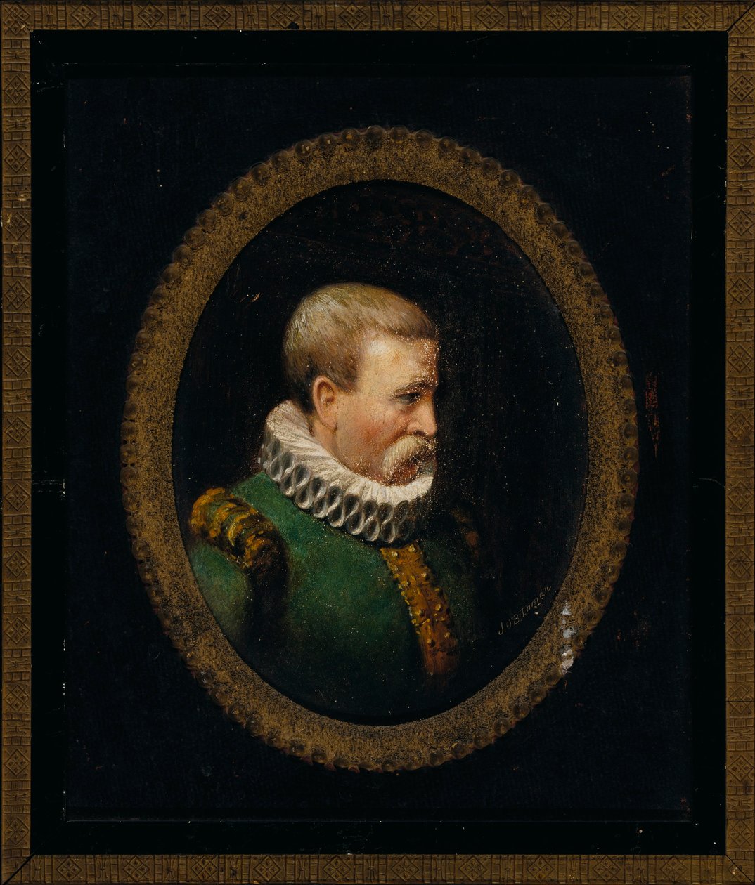 Portret hugenockiego dżentelmena z czasów Karola IX autorstwa John O