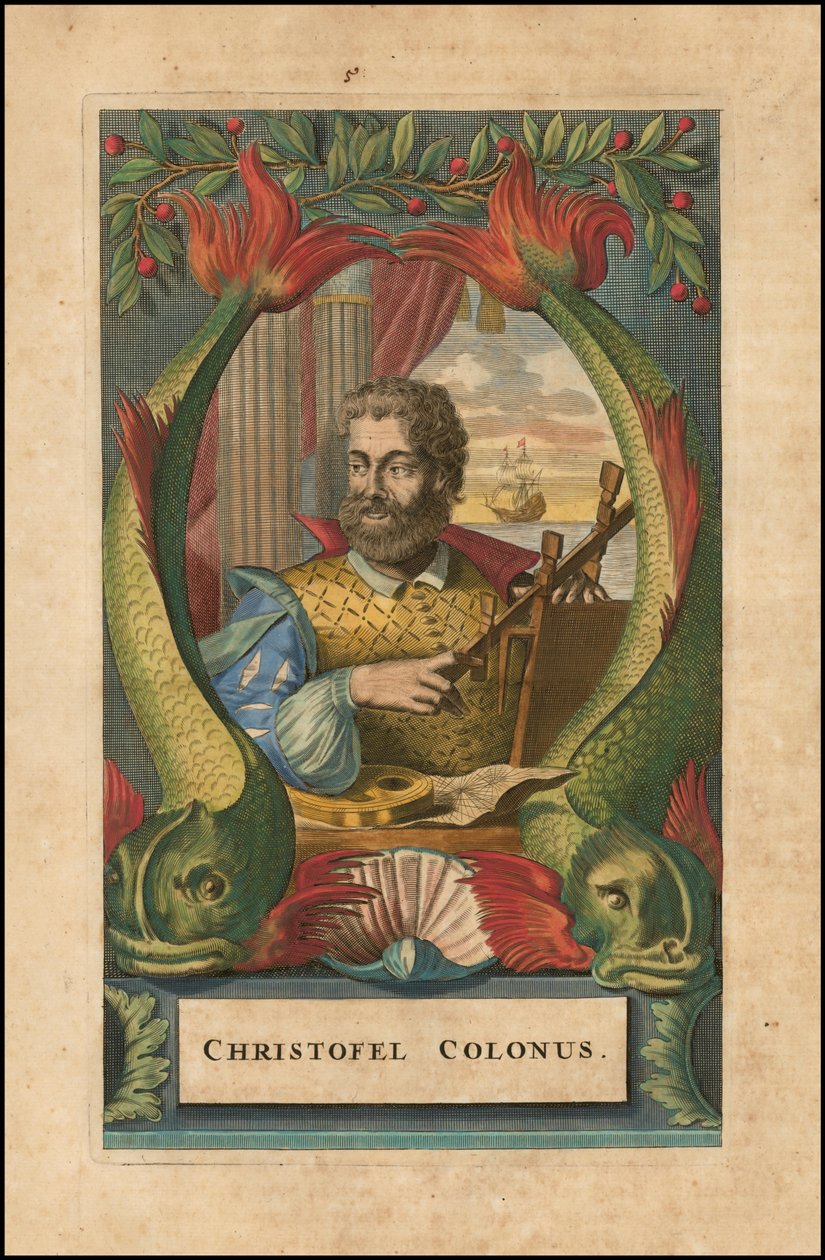 Portret Krzysztofa Kolumba z 1671 roku autorstwa Johna Ogilby