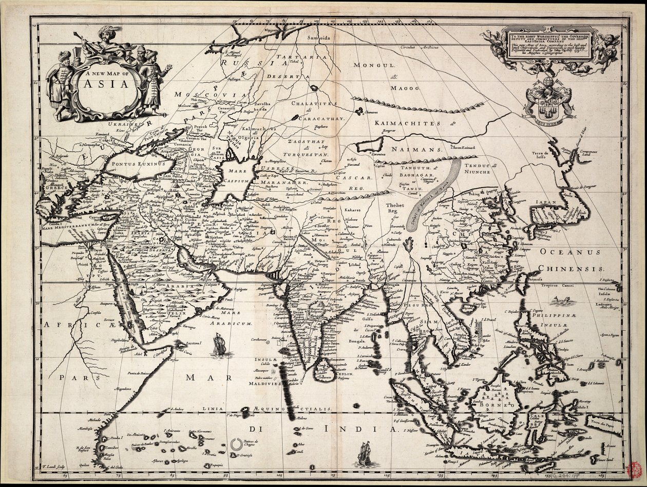 Nowa mapa Azji autorstwa John Ogilby