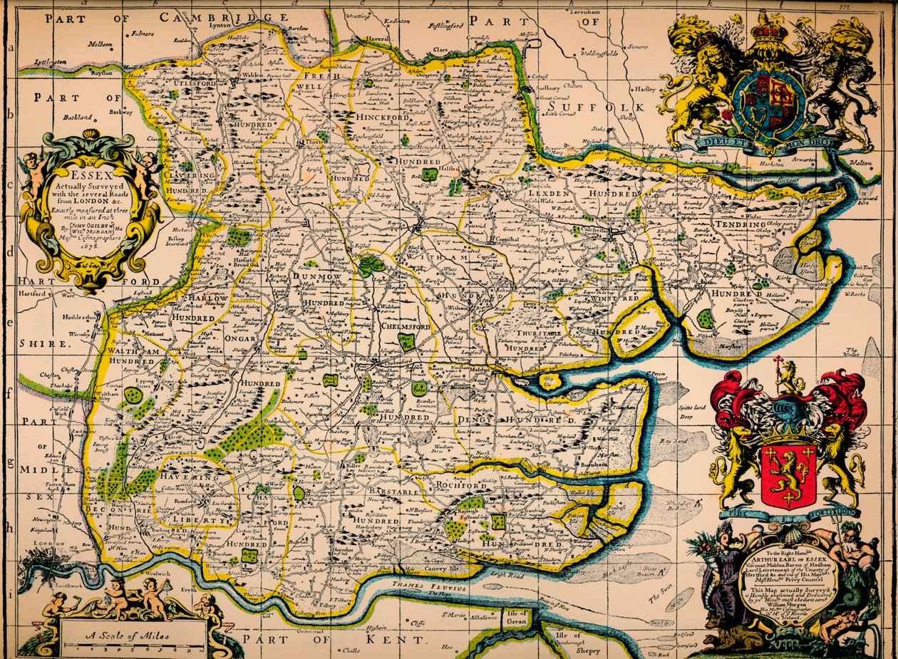 „Mapa Essex”, 1678 autorstwa John Ogilby