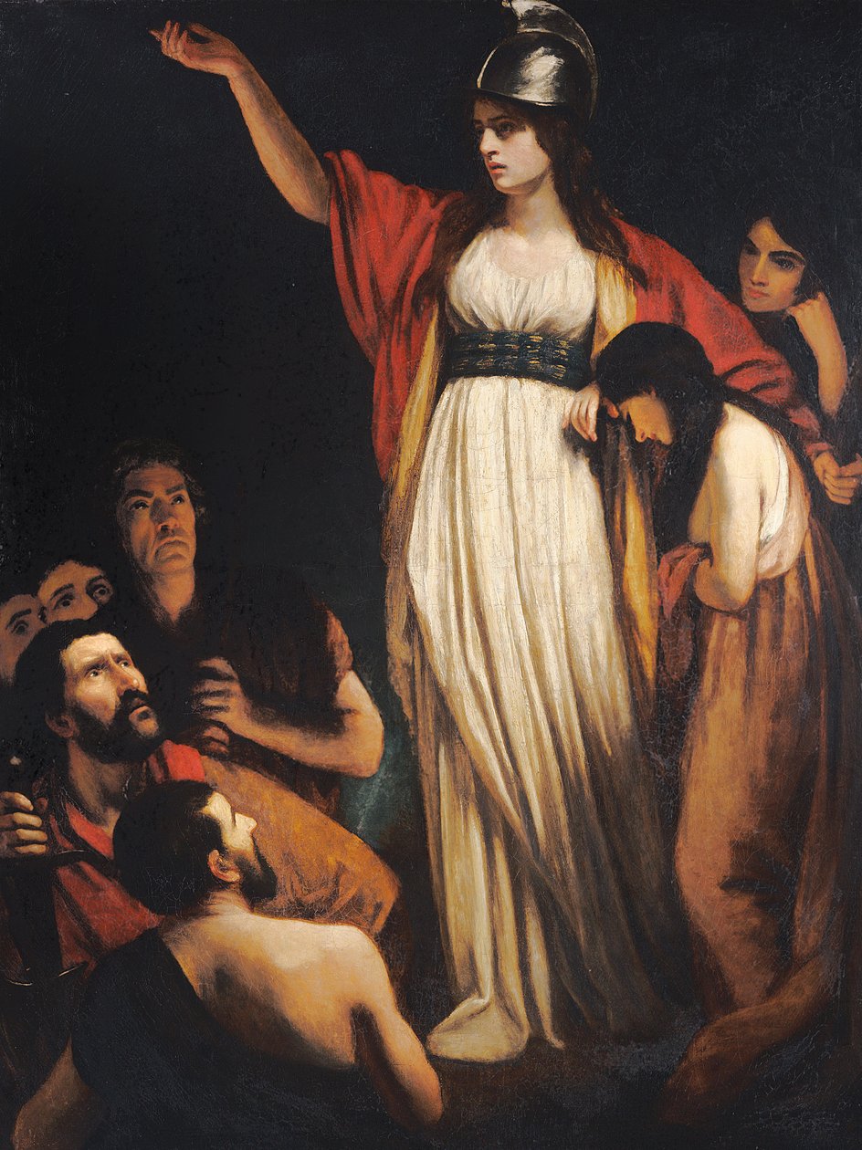 Boadicea przemawiająca do Brytyjczyków autorstwa John Opie