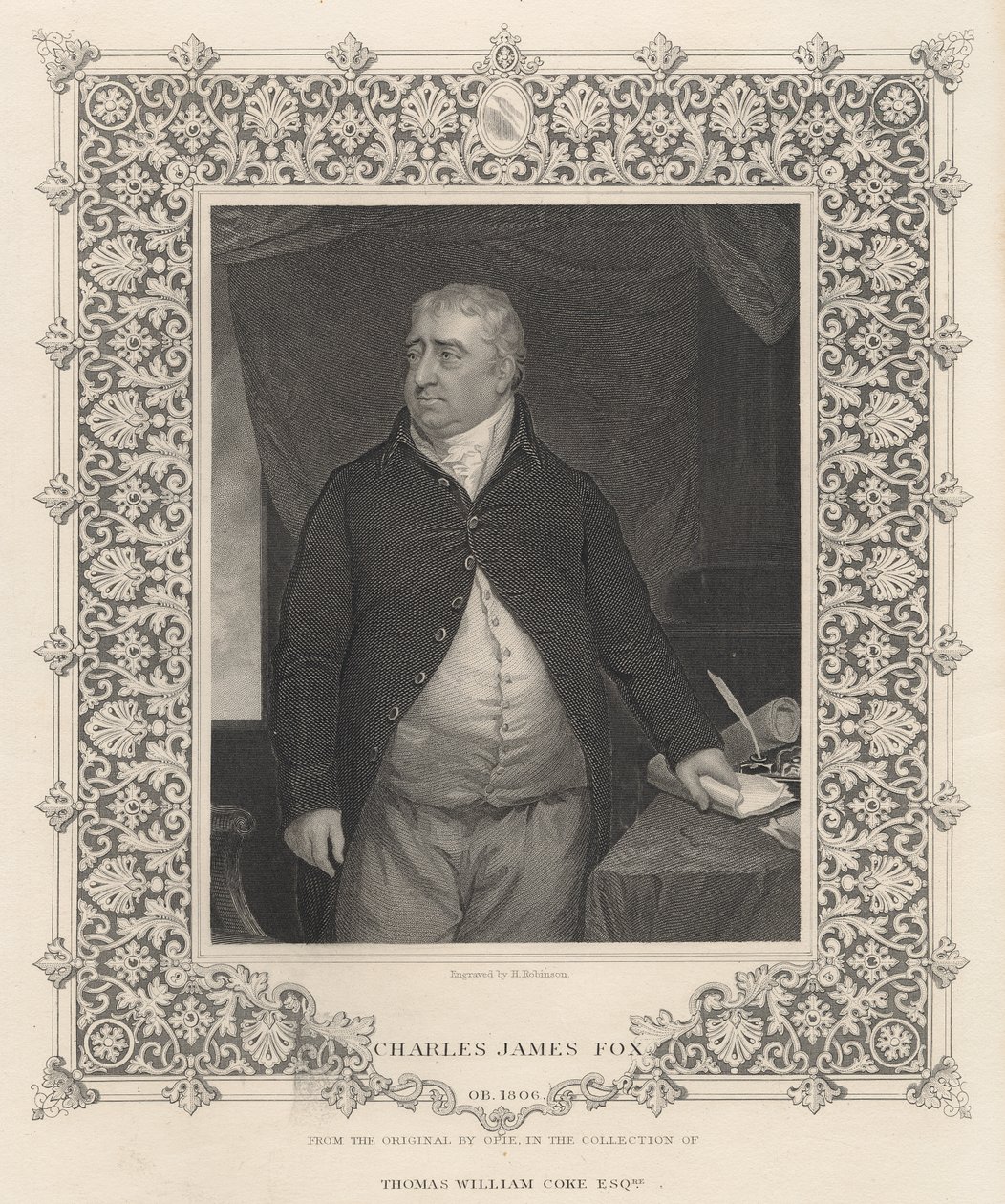 Charles James Fox (Grawerowanie) autorstwa John Opie
