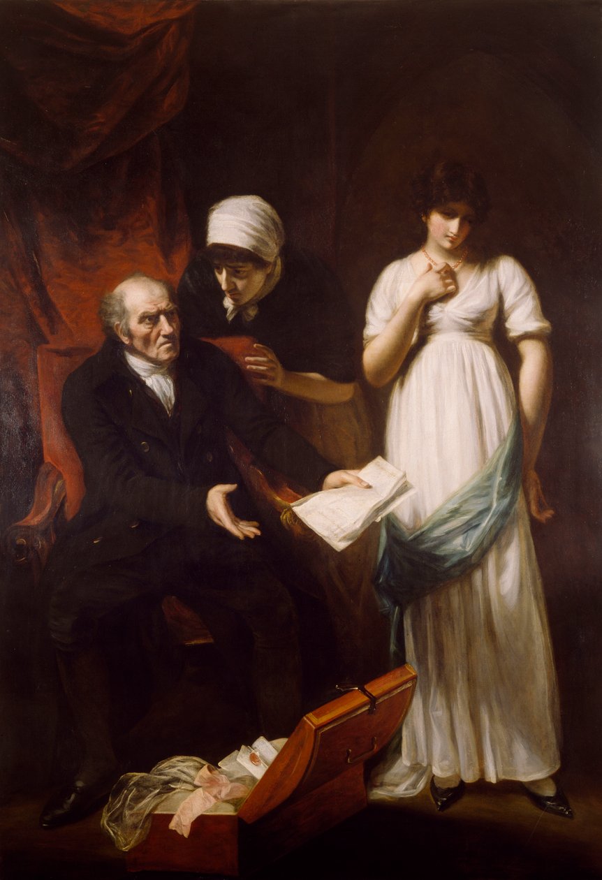 Zły ojciec lub odkrycie tajnej korespondencji, 1802 autorstwa John Opie