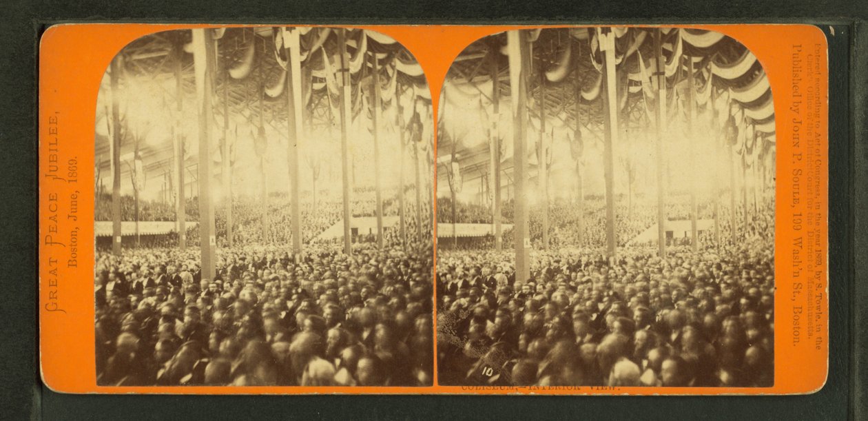 Światowy Jubileusz Pokoju lub Boston Coliseum, 1872 r autorstwa John P. Soule