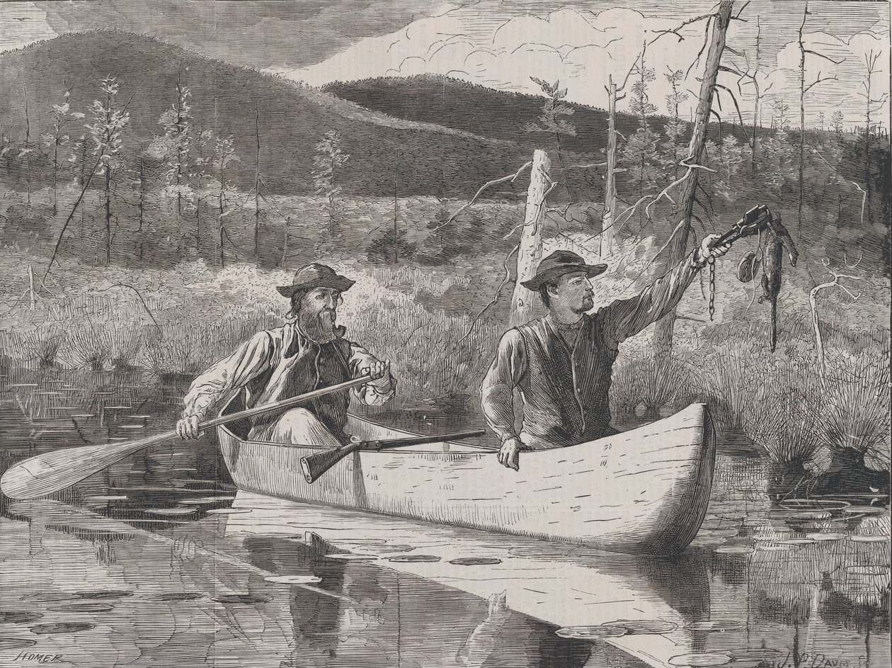 Pułapka w Adirondacks w każdą sobotę, tom. I, Nowa seria, 24 października 1870. autorstwa John Parker Davis