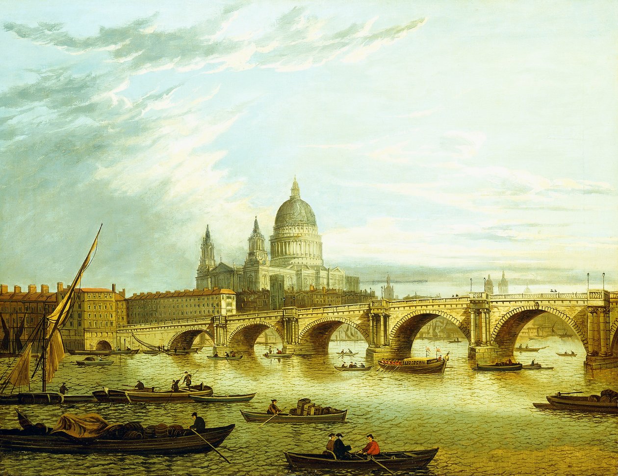 Widok na most Blackfriars z kościołem św. Pawła, autorstwa John Paul