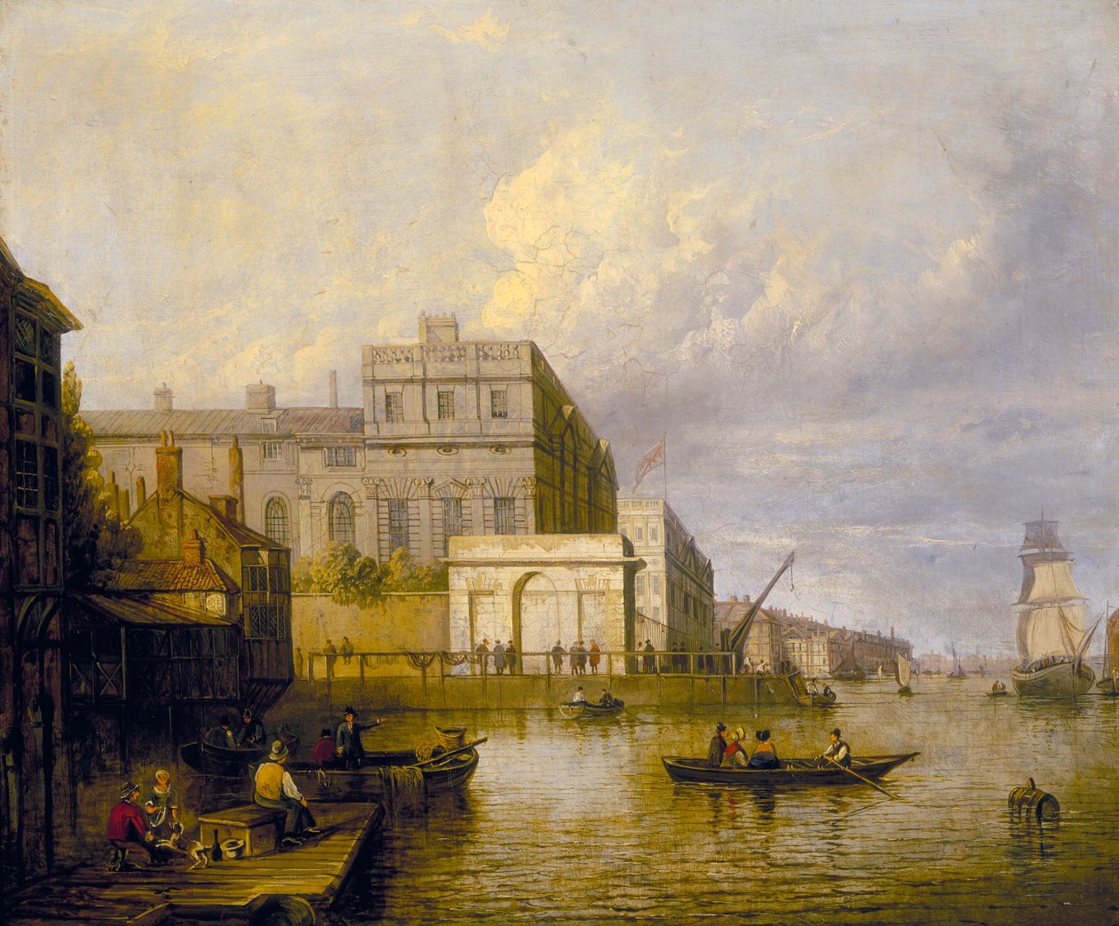 „Szpital Greenwich od rzeki”, 1835 autorstwa John Paul