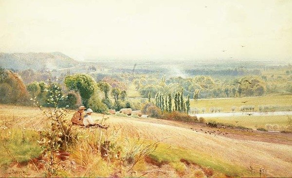 Widok z Hedsor Hill nad Tamizą w pobliżu Cookham autorstwa John Pedder