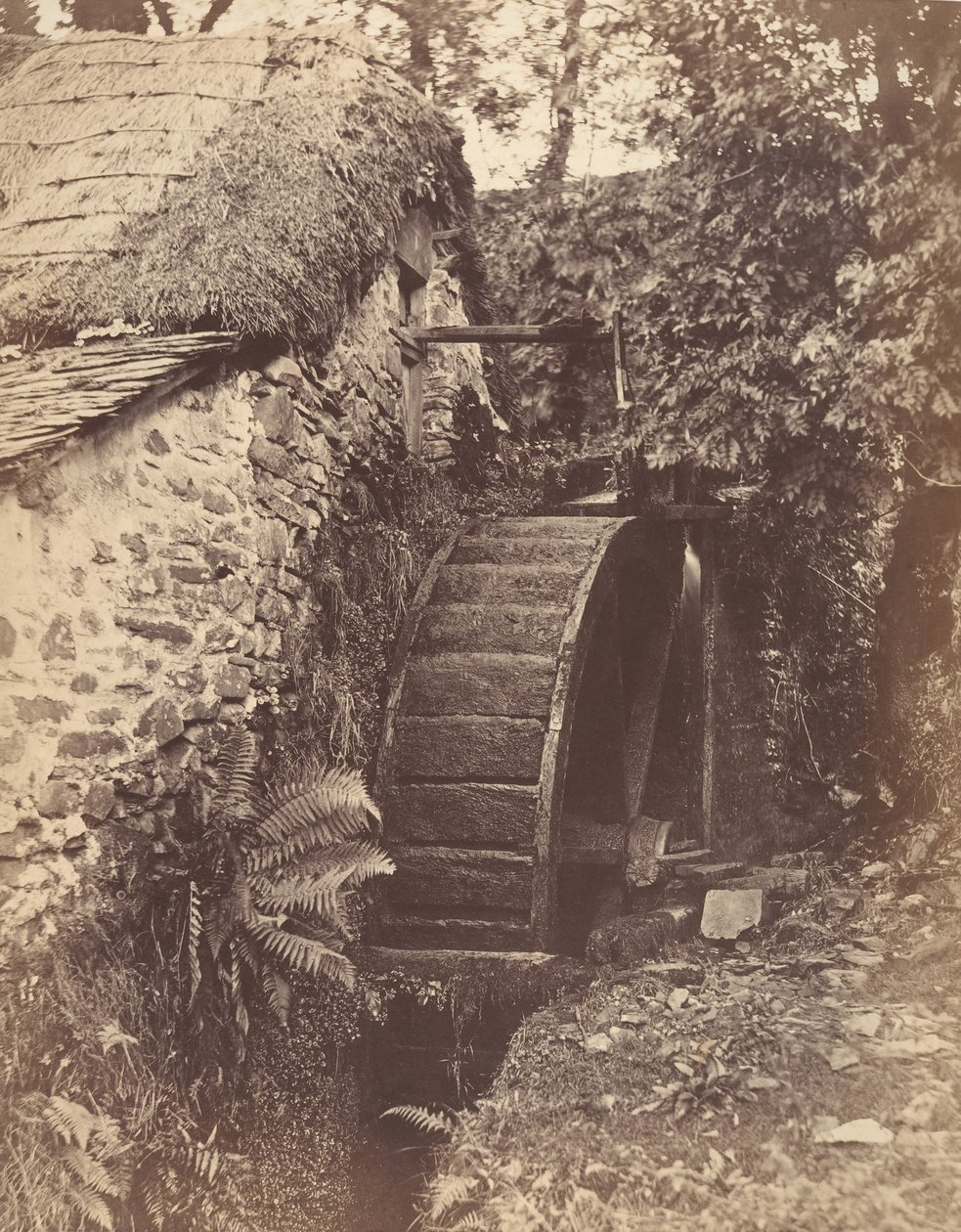 Nowy młyn, niedaleko Lynton, North Devon, 1856. autorstwa John Percy