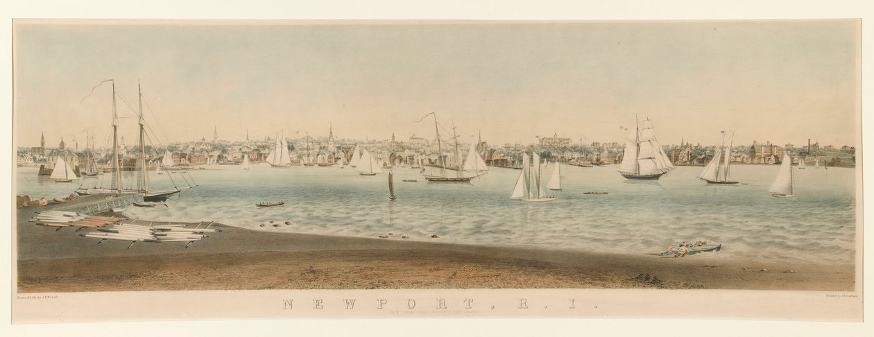 Newport, RI / Widok z Fort Wolcott, Goat Island autorstwa John Perry Newell