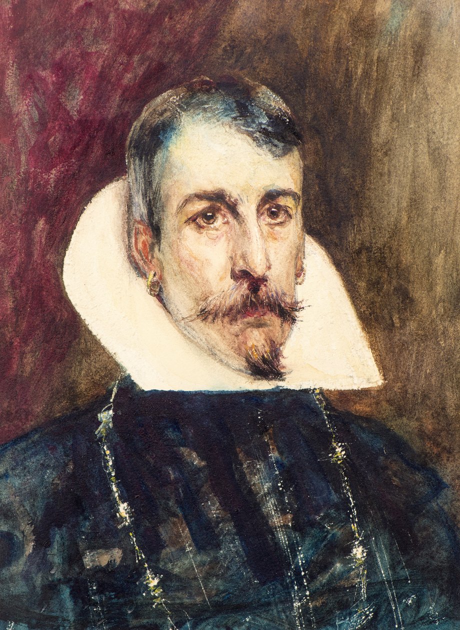 Grandee Hiszpanii, c.1892 (akwarela) autorstwa John Pettie