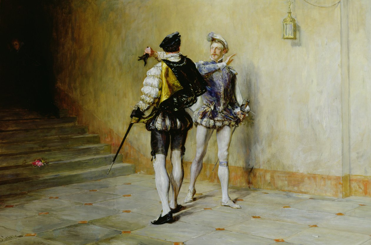Początek Kłótni (olej na płótnie) autorstwa John Pettie
