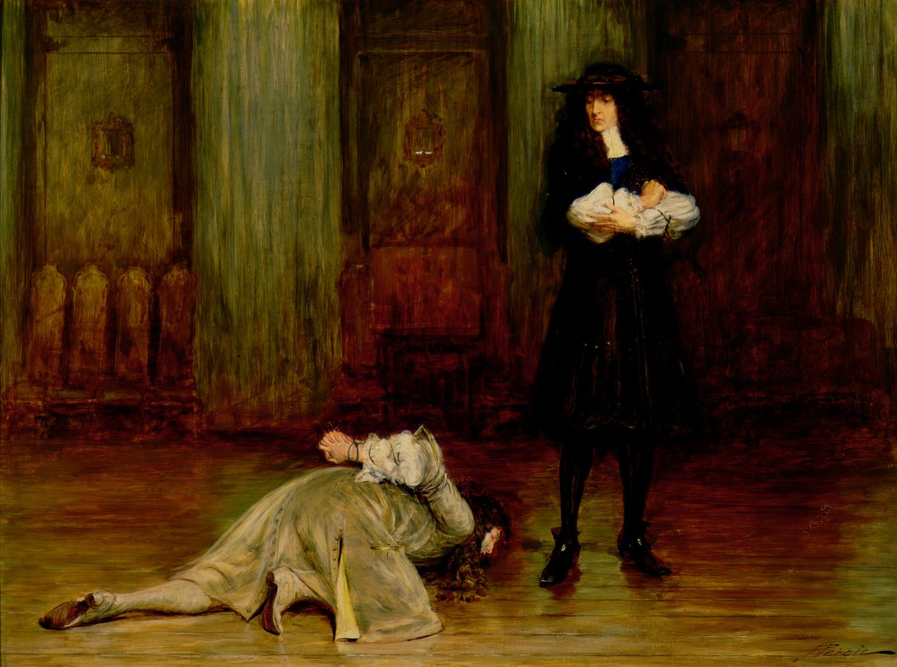 Książę Monmouth błaga o życie przed Jakubem II autorstwa John Pettie