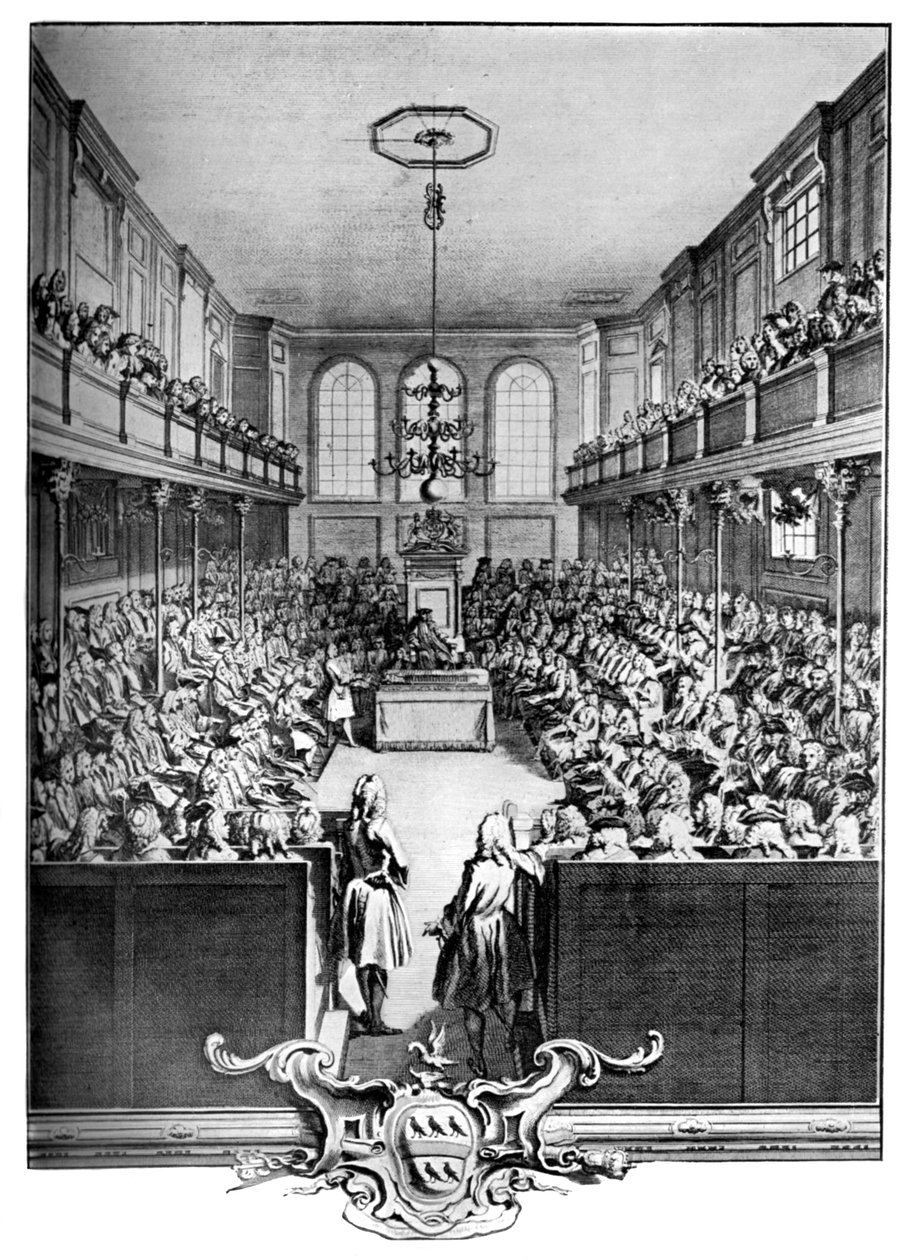 Wnętrze Izby Gmin, Westminster, Londyn, 1742, c1902-1905. autorstwa John Pine