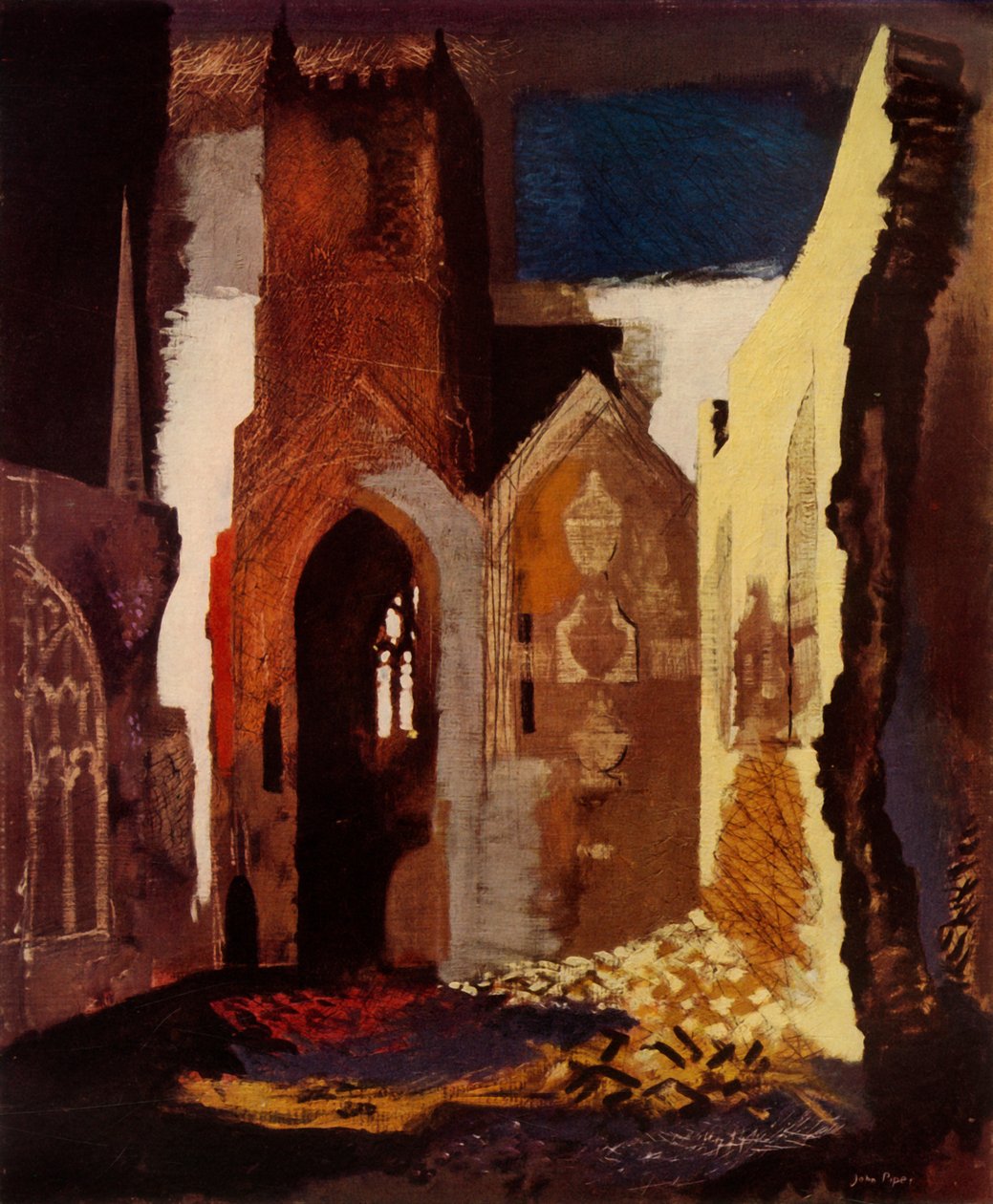 „Ruina Johna Pipera harmonizująca równowagę dekoracyjną”, 1949. autorstwa John Piper