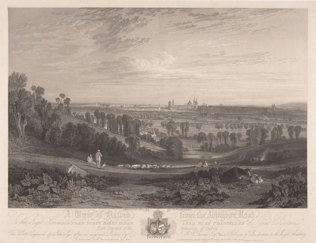 Uma vista de Oxford do Abingdon Roadpolish autorstwa John Pye
